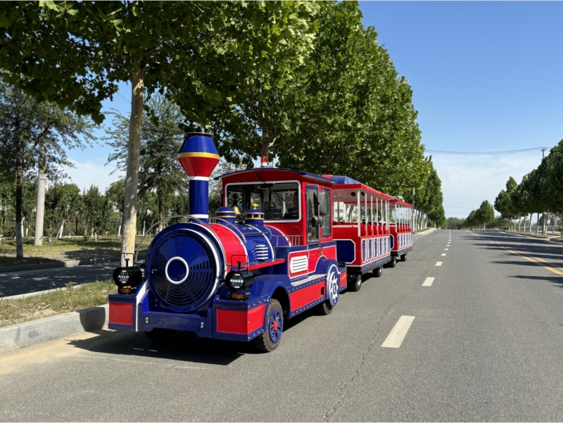 72座無軌小火車（拼色藏青紅）
